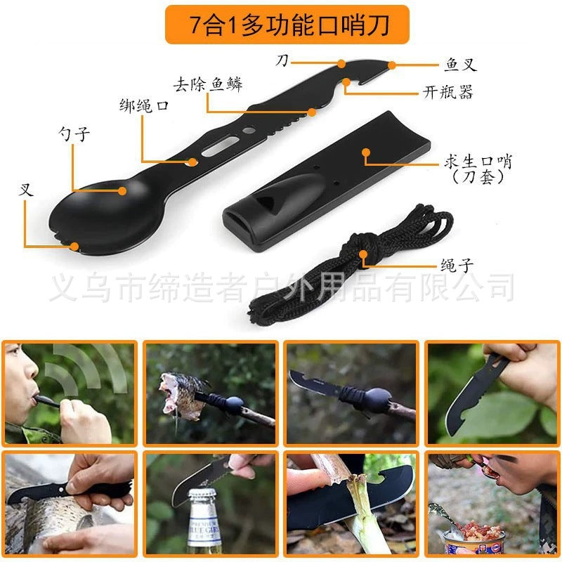 13-Piece Survival Gear Kit – Multi-Function Outdoor Emergency, First Aid & Camping Tools for Hiking and Adventure