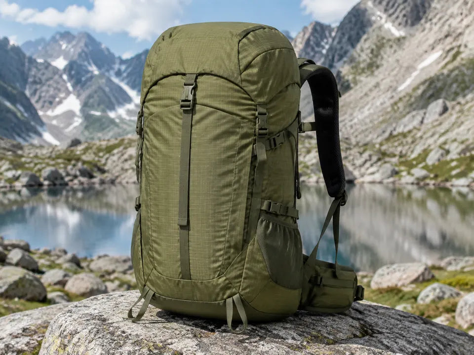 Backpack ready for an outdoor trip